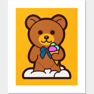 Bear Ice Cream Posters and Art